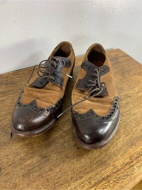 John fluevog vintage 2 tone suede and leather shoes